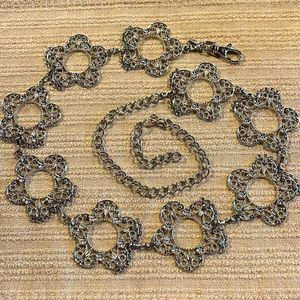 Y2K Whimsigoth Flower Chain Belt